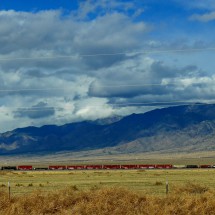 Long, long train on our drive to Albuquerque